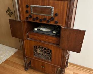 Antique Magnavox Radio and Turntable
