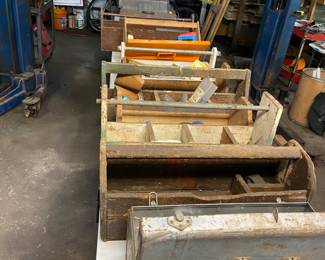 Old School vintage handyman tool caddy's