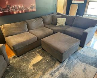 4pc sectional sofa with ottoman, and chair