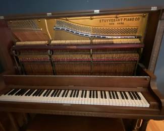 Stuyvesant upright baby grand piano, with new pipes