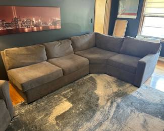 4pc sectional sofa with ottoman, and chair