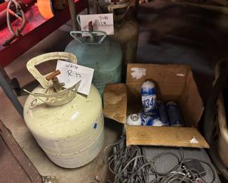 AC Freon Tanks (2 full, 1 empty), fast chargers