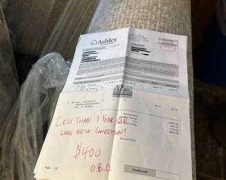 Sofa, like new (never used), by Ashley