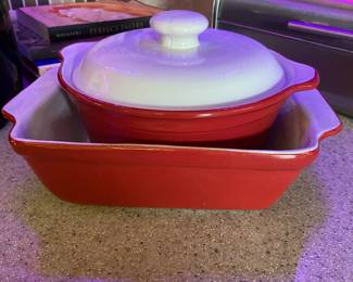 red/white casserole dishes