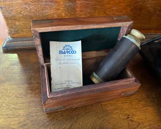 Antique brass pocket telescope