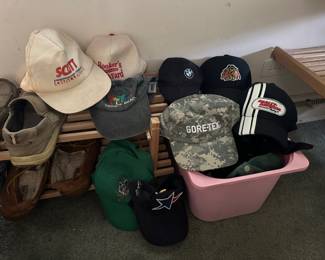 Assorted baseball caps
