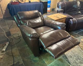 Electric leather recliner 