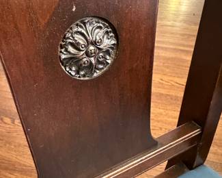 Dining chairs medallion detail.