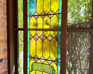 One of two stained glass windows.