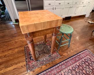 Nice and heavy solid wood butcher block.