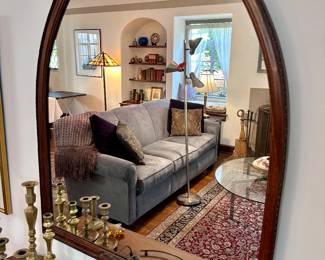Lovely large antique mirror.