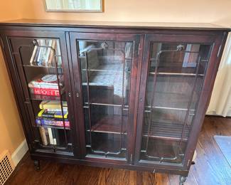Beautiful mahogany and glass bookcase.