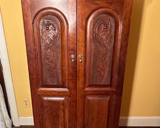 Matching armoire on wheels,