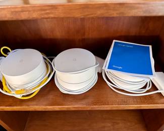 Google WIFI internet boosters.