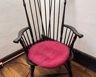 Brace-back Windsor chair.