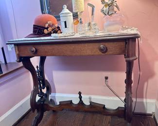 Victorian marble top table.