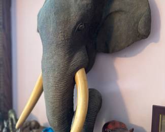 Elephant wall art from Laos.
