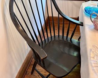 Set of four Ethan Allen "Gilbert" Windsor dining chairs.