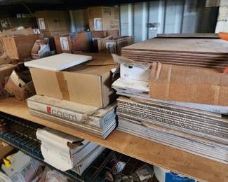 Flooring tile in boxes