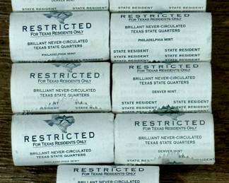 Rolls of Uncirculated Texas State Quarters