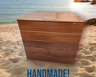 Handmade wood toy box or laundry hamper 