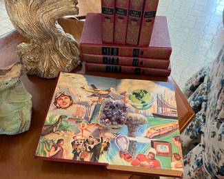 Set of leather bound Masters Pictorial Encyclopedias 