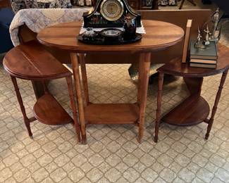 Table and two side tables 