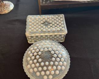Hobnail powder box and cigarette Box 