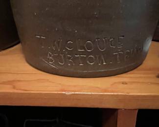 Close up of pottery stamp 