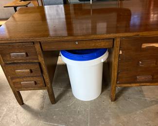 Large Oak Desk 