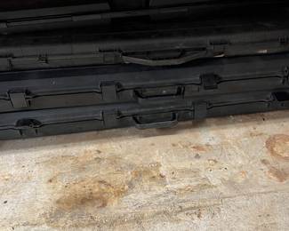 Empty rifle gun cases 