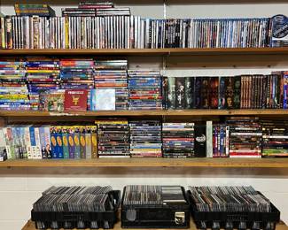 Lots of DVD’s games ,CD’s and VHS tapes 