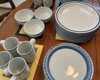 DANSK dinnerware. Belgium blue & NR Portugal patterns. 33 pieces.