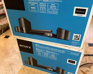 $250 each. SONY (2) New in the box.
Home theatre system. Model HTSS360.