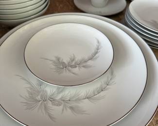 $225. MIKASA China set. Wood song pattern.
44 pieces.