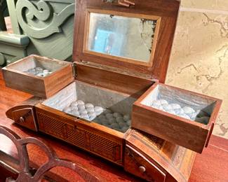 Inlay jewelry box circa late 19th century