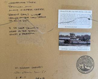 He will only work on location - documenting each day as he paints...this is how he came to this painting