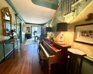 Antique botanicals, PIANO, lamps…