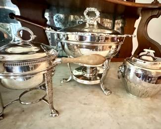 Stunning silver plate serving pieces 