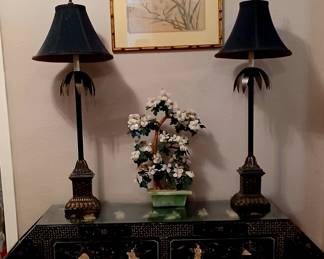 Vintage Asian Inlay Console