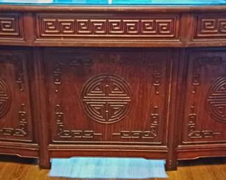 Vintage Asian Rosewood Desk. A Stunner!