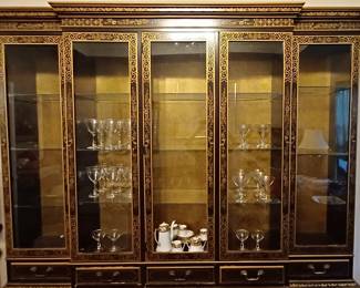 Vintage Drexel Asian Inspired Breakfront