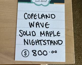 Copeland Wave Solid Maple Nightstand