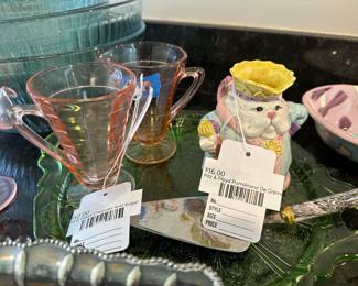 Fitz & Floyd Purrdinand De Crème, Pink Glass Creamer
