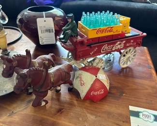 Coca Cola Horse Drawn Carriage, Maurus Chino Pottery