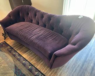 Contemporary Tufted Purple Sofa