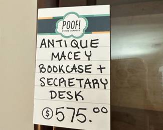 Antique Macey Bookcase & Secretary Desk