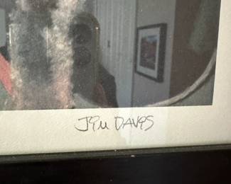 Signed Jim Davis Garfield Lithograph