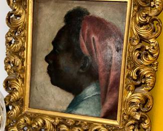 Betiina Steinke oil on panel in antique Italian frame