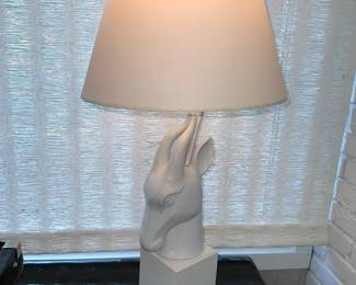 Ceramic Gazelle Head Lamp
